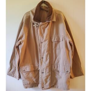 Vtg Polbot Mens XL Full Zip Snap Collared Field Coat Farmer Jacket Utility